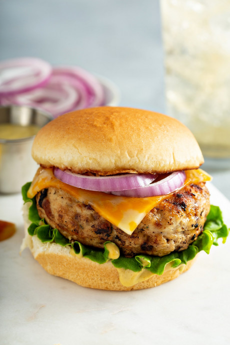 Maple Mustard Apple Chicken Burgers