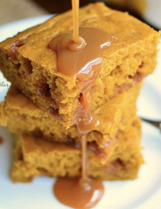 Pumpkin Caramel Blondies