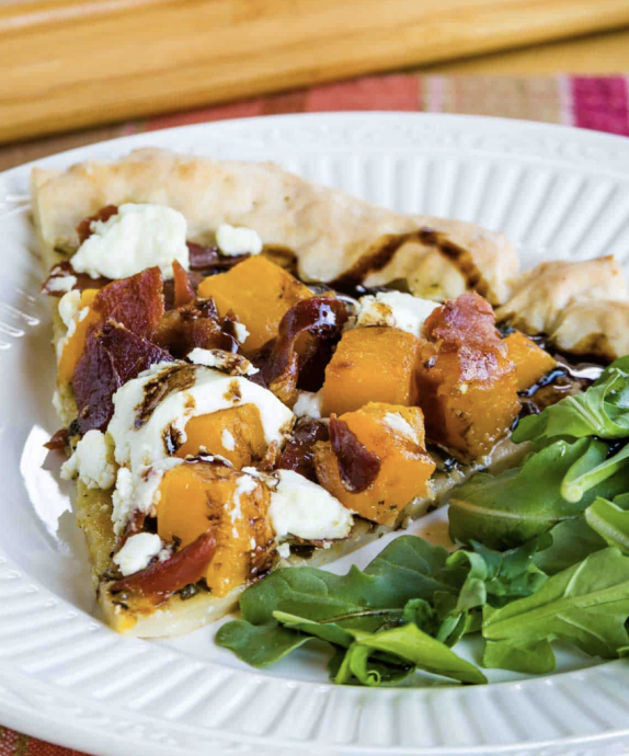 Roasted Butternut Squash, Prosciutto and Goat Cheese Pizza