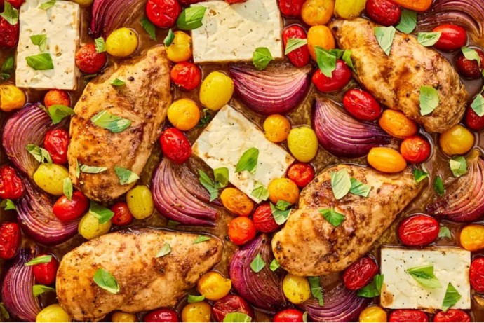 Sheet Pan Feta Chicken