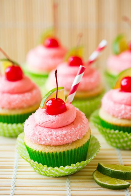 Cherry Limeade Cupcakes