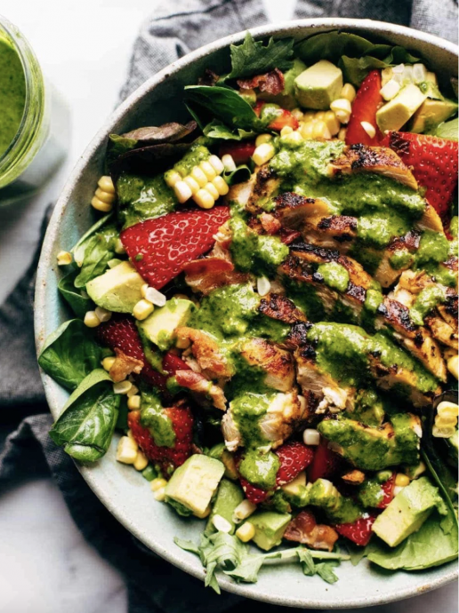 Summer Chipotle Chicken Cobb Salad with Cilantro Vinaigrette