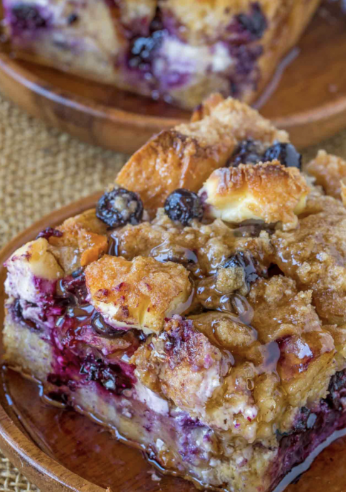 Blueberry Cream Cheese French Toast Bake