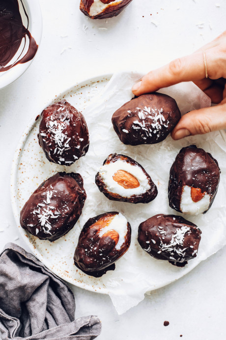 Almond Joy Stuffed Dates