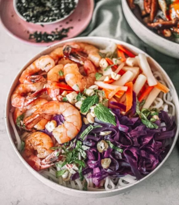 Vietnamese Shrimp Noodle Bowl