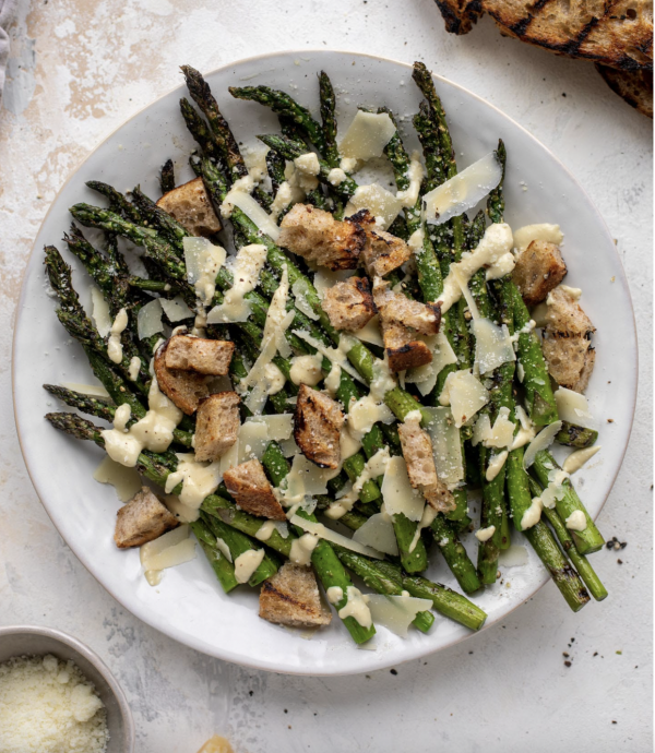 Grilled Asparagus Caesar