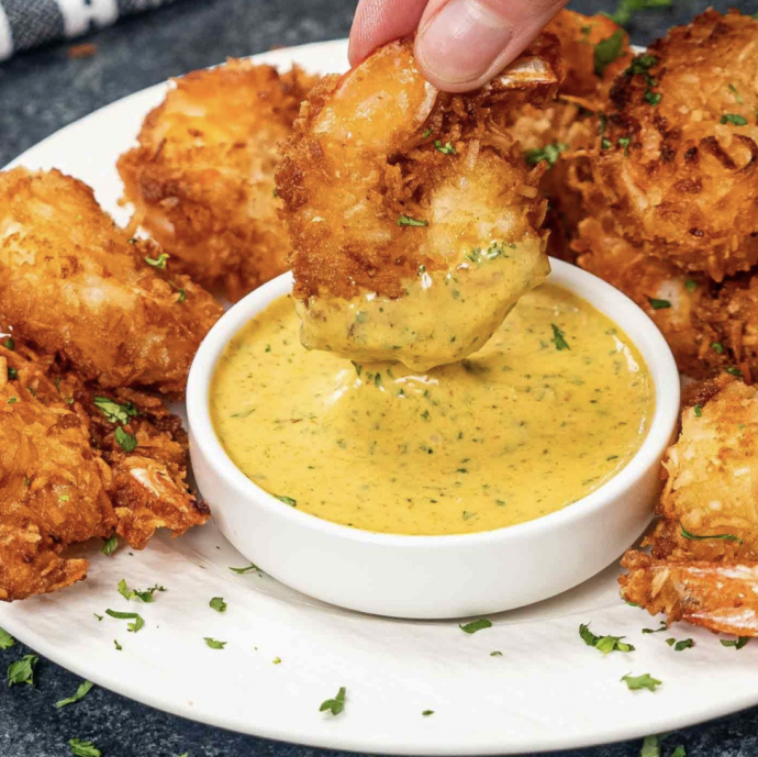 Coconut Shrimp with Spicy Mango Dipping Sauce