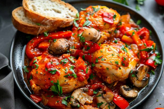 Crock Pot Chicken Cacciatore