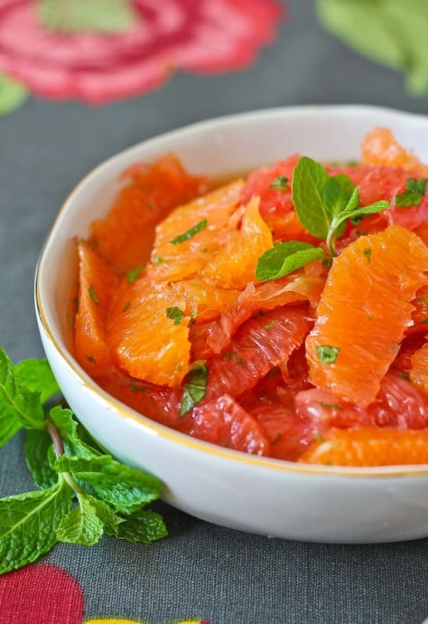 Citrus Salad With Mint, Honey And Lime