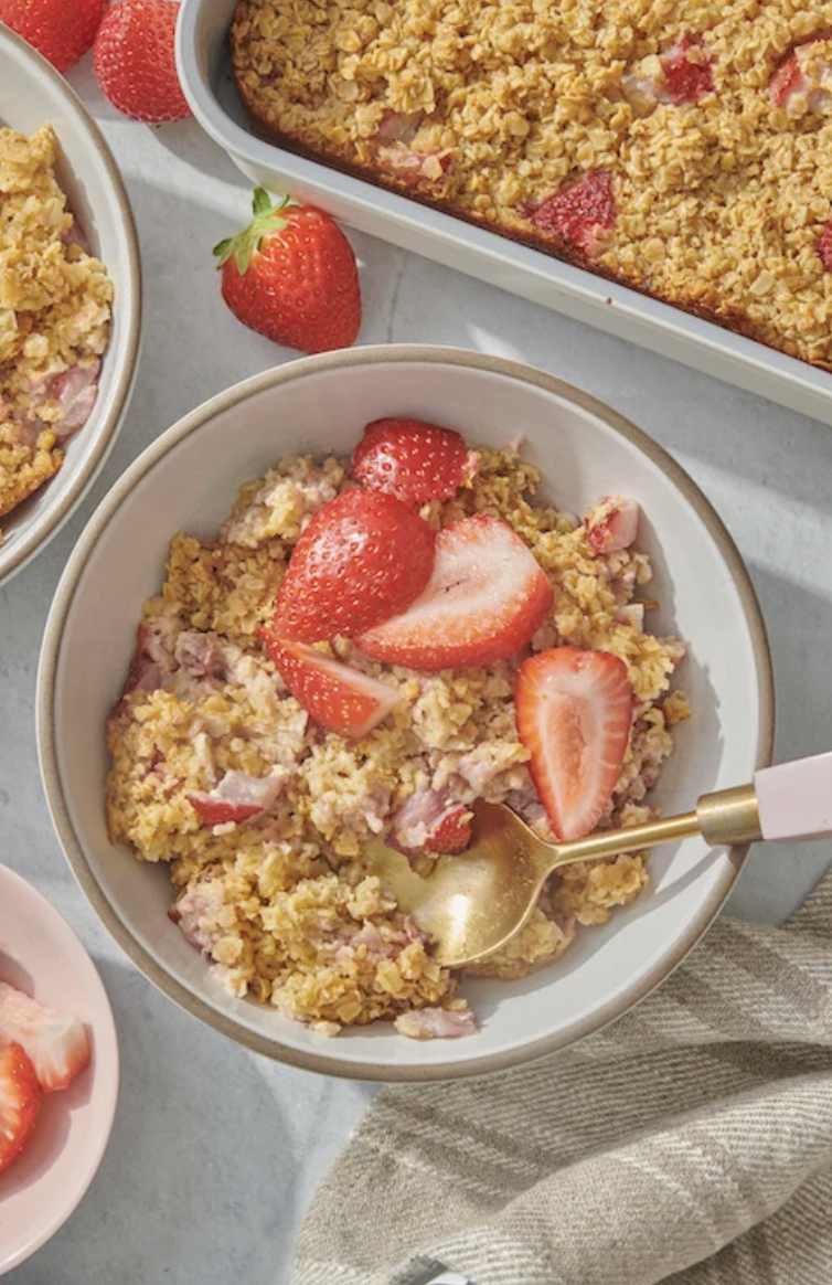 Strawberries and Cream Baked Oatmeal — Recipes