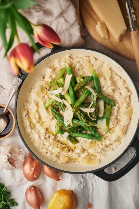 Asparagus Risotto With Mascarpone and Lemon