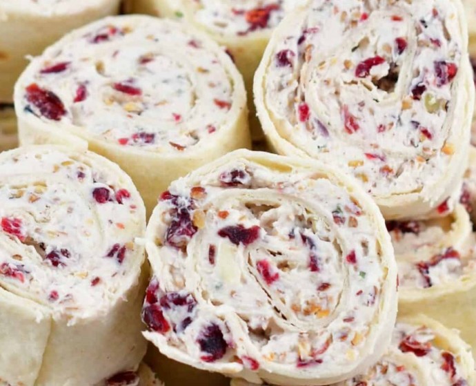 Cranberry Pecan Cream Cheese Pinwheels
