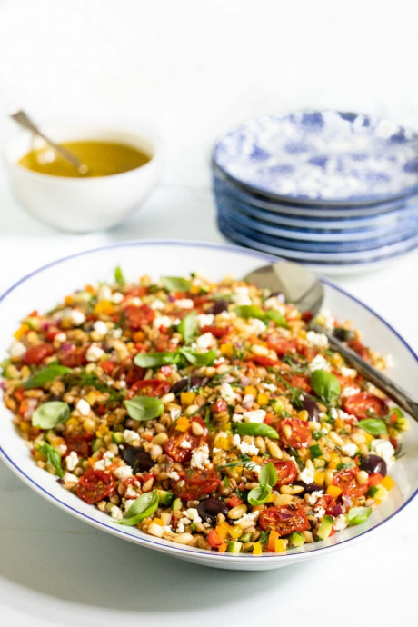 Chopped Mediterranean Farro Salad