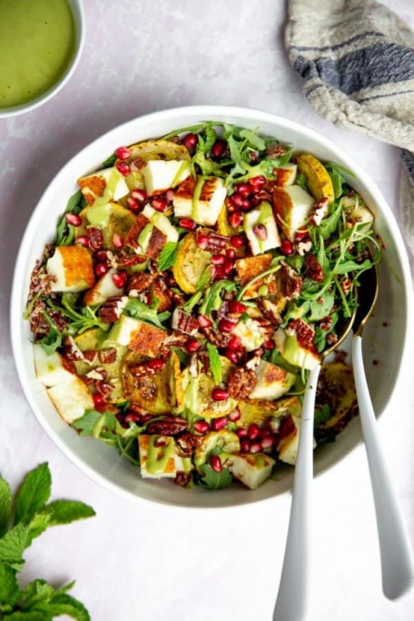 Crispy Halloumi Salad