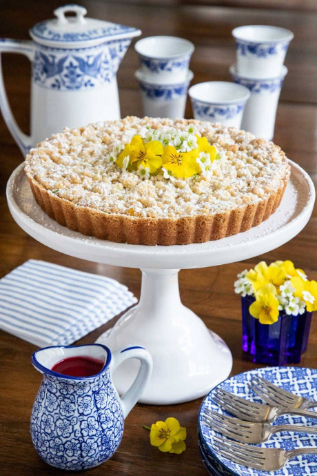 Lemon Curd Shortbread Tart