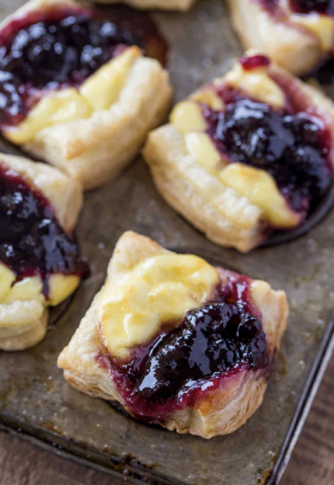 Blueberry Vanilla Goat Cheese Pastry Bites