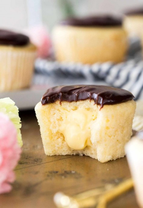 Boston Cream Cupcakes