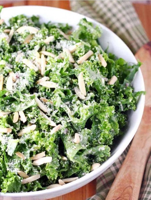 Kale and Almond Salad with Lemon and Parmesan