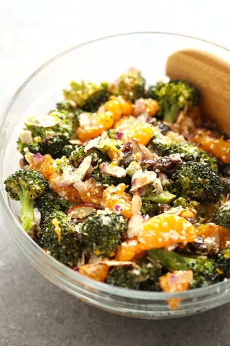 Vegan Mandarin Orange Broccoli Salad