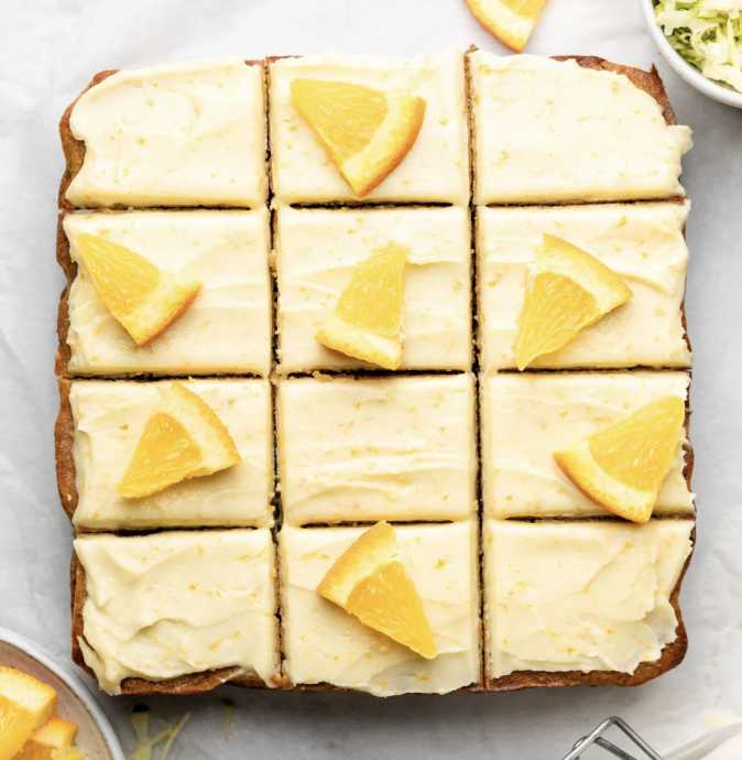 Orange Zucchini Cake with Orange Frosting