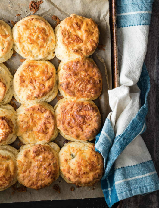 Chipotle Cheddar Biscuits With Fresh Basil