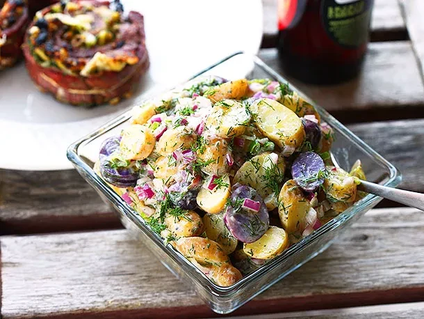 Easy Fingerling Potato Salad With Creamy Dill Dressing
