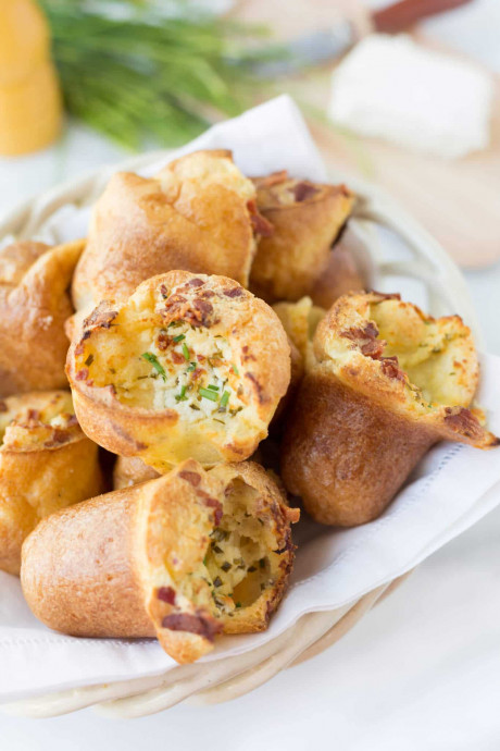 Bacon and Goat Cheese Popovers