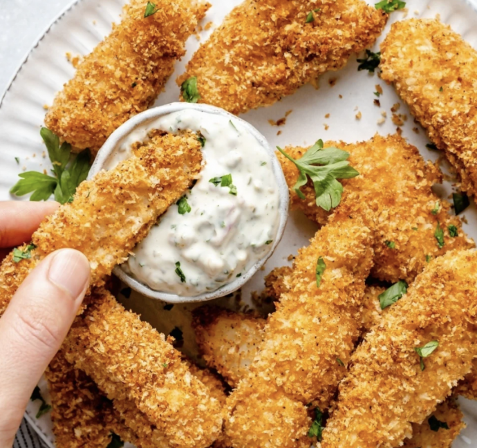 Homemade Crispy Baked Fish Sticks (kid & toddler-friendly!)