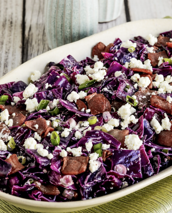 Red Cabbage Salad with Bacon and Goat Cheese