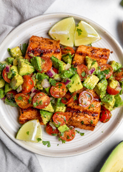 Salmon with Avocado Salsa