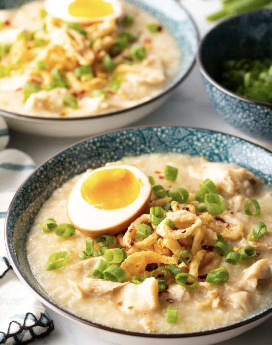 Chicken Congee (Instant Pot Jook Rice Porridge)