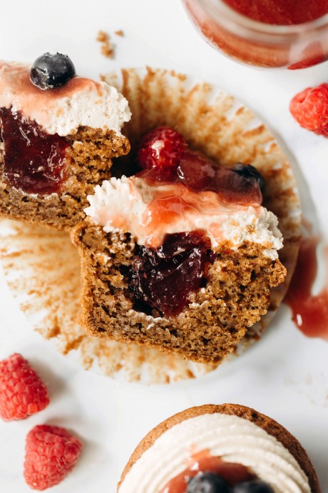 SunButter & Jelly Cupcakes