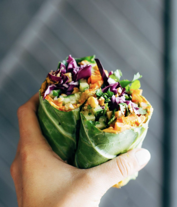 Detox Rainbow Roll-Ups with Peanut Sauce