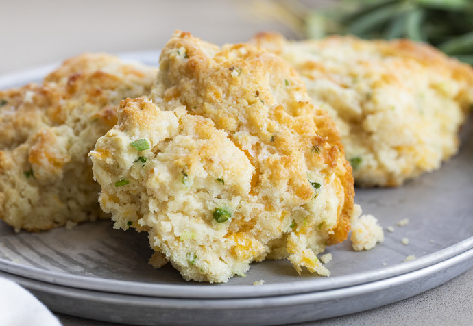 Cheesy Garlic Scapes Biscuits