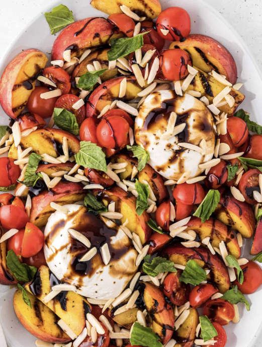Grilled Peach Salad With Burrata