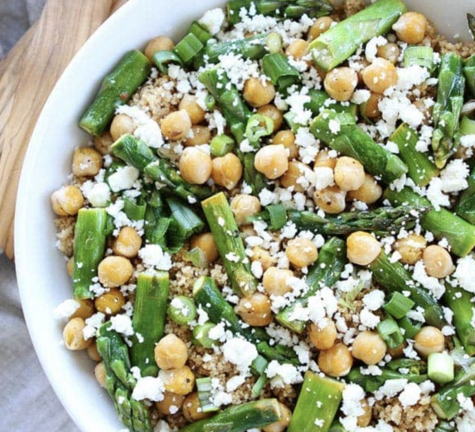 Asparagus Chickpea Quinoa Salad