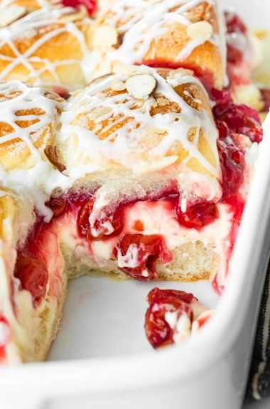 Cherry Cheese Danish Sliders