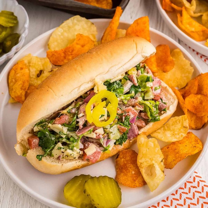 Italian Chopped Salad Sandwich