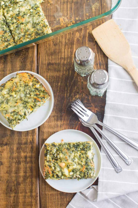 Gluten Free Cheesy Vegetarian Breakfast Bake