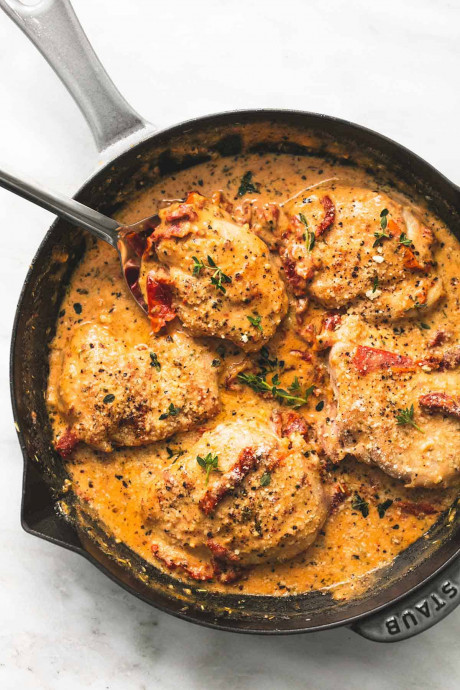 Chicken in Sun Dried Tomato Cream Sauce