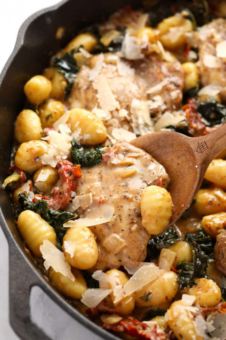 Creamy Tuscan Chicken and Gnocchi