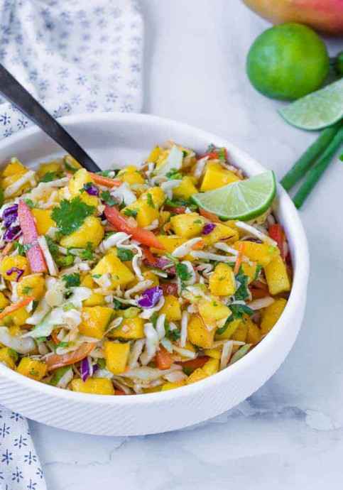 Mango Slaw – Perfect Slaw For Fish Tacos