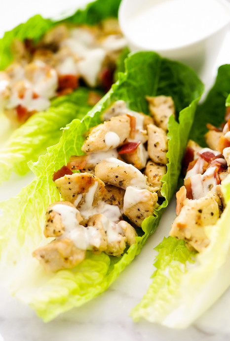 Chicken Bacon Ranch Lettuce Wraps