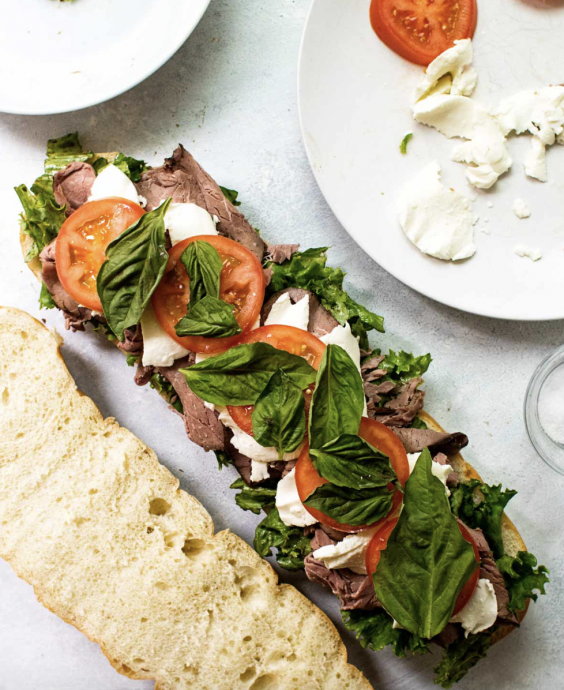 Caprese Roast Beef Sandwich