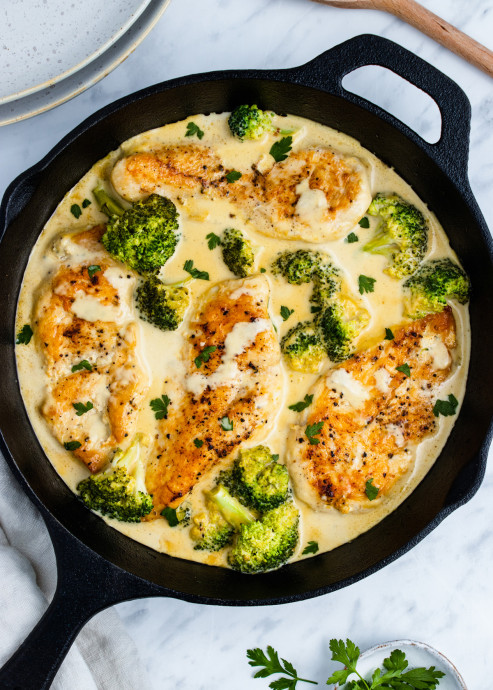 Creamy Honey Mustard Chicken and Broccoli