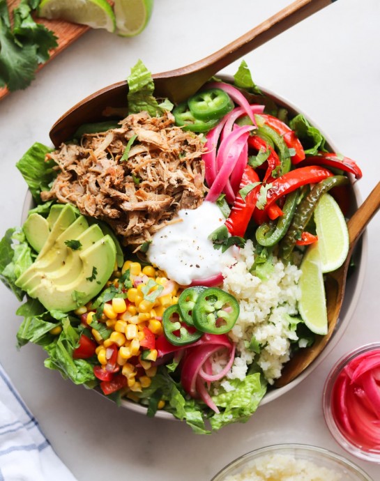 Instant Pot Pork Carnitas Salad