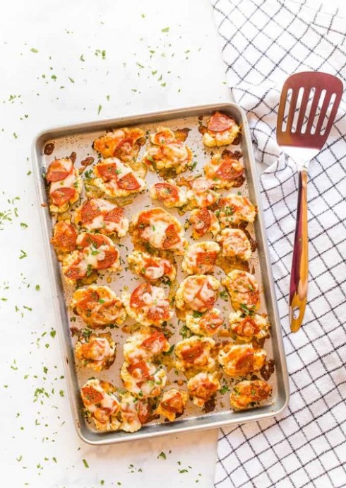 Keto Pizza Bites with Cauliflower