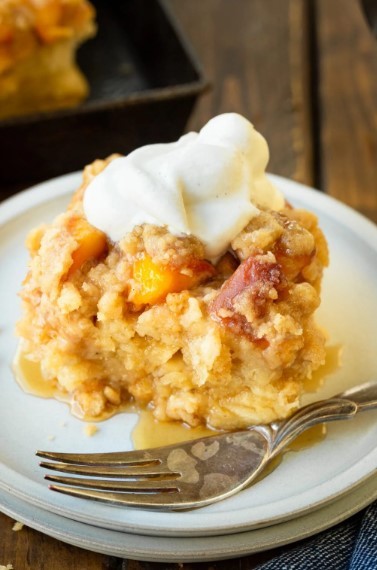 Peach Cobbler French Toast Casserole