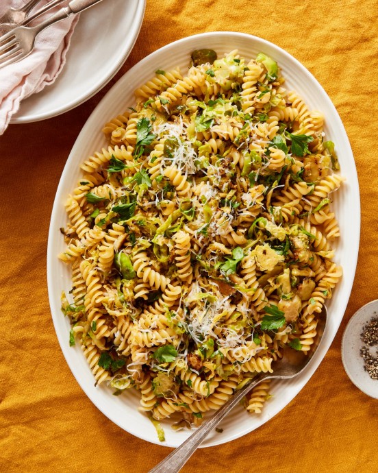 Lemony Brussels Sprouts Pasta