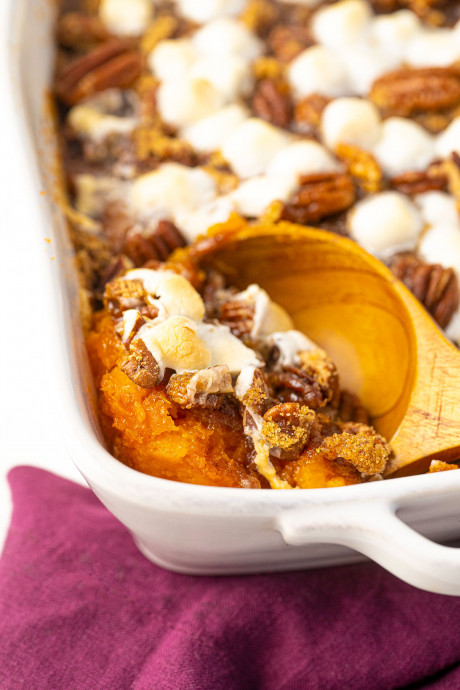 Easy Sweet Potato Casserole with Marshmallows